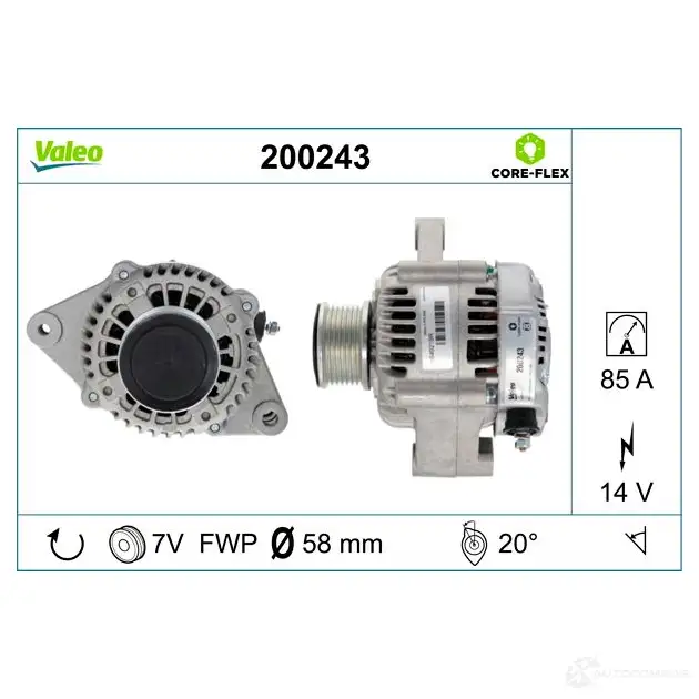 Генератор VALEO 1437852789 RP BU20 200243 изображение 3