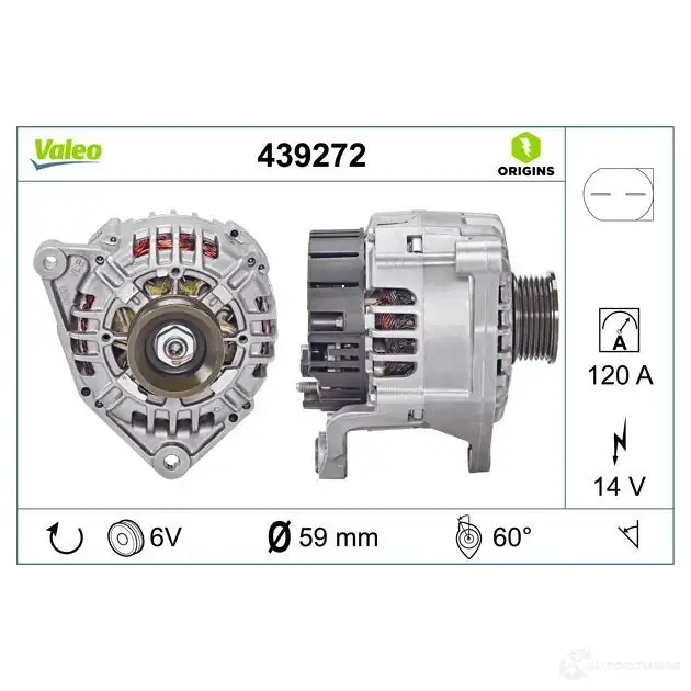 Генератор VALEO SG12 B016 439272 227141 R1ZJO изображение 3