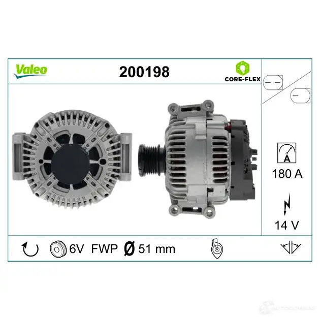 Генератор VALEO G6N5 QL 1437852899 200198 - Изображение 1