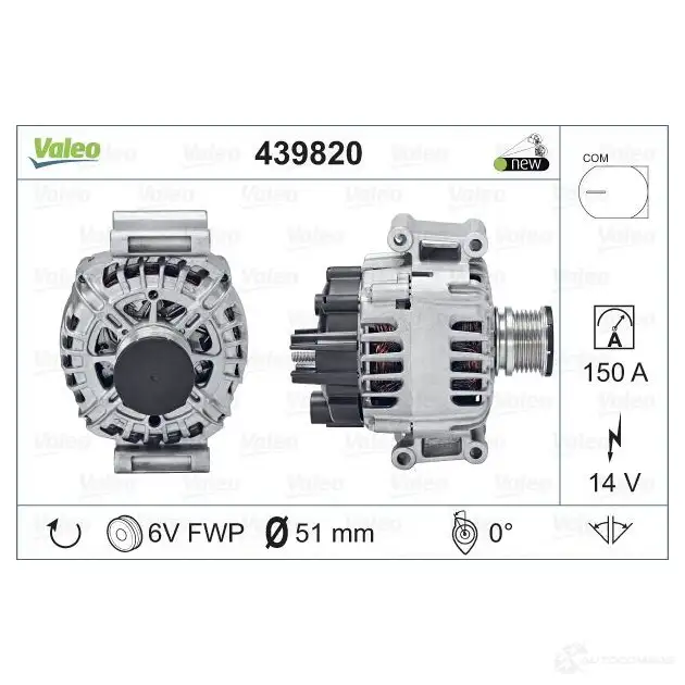 Генератор VALEO 3276424398208 439820 K4 SU2 227520 изображение 3