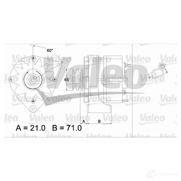 Генератор VALEO 437372 3D ERY6M 3276424373724 226421 изображение 0