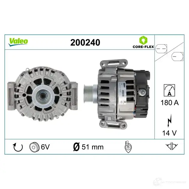 Генератор VALEO J BLD3S 200240 1437853090 изображение 0