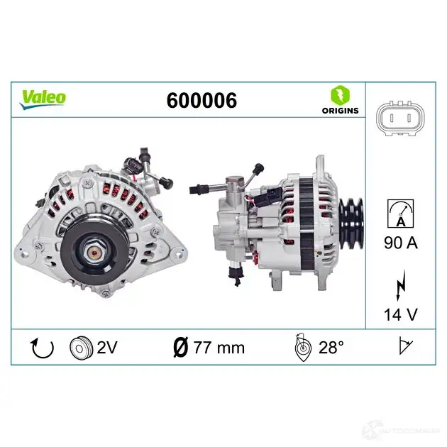 Генератор VALEO RNFL F 600006 3276426000062 233388 изображение 3