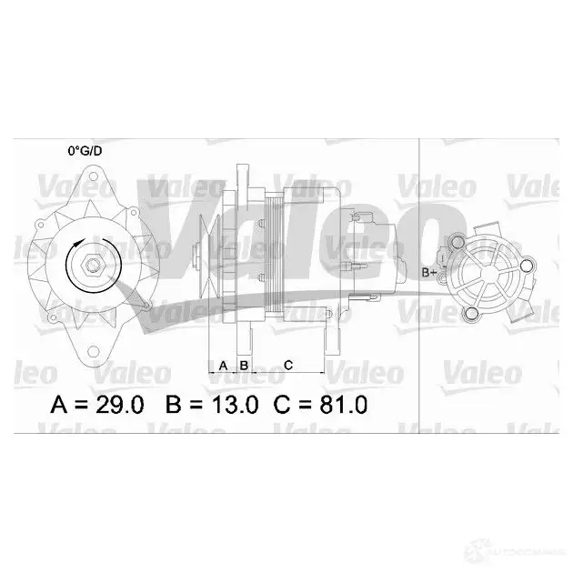 Генератор VALEO JO8 D4 436550 226106 3276424365507 - Изображение 1