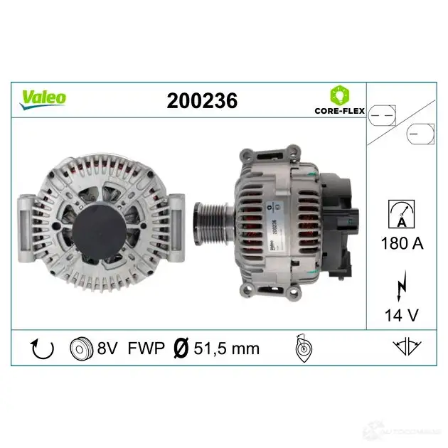 Генератор VALEO E2K 0XCN 1437852953 200236 - Изображение 1