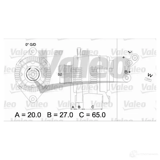 Генератор VALEO A13VI107 436617 254179 1 226145 изображение 0