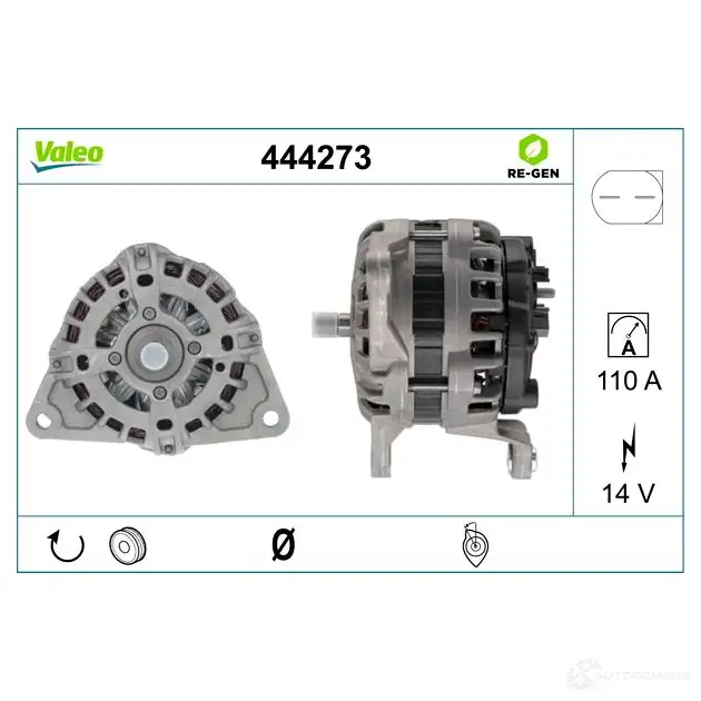Генератор VALEO W 9F78 444273 1437852945