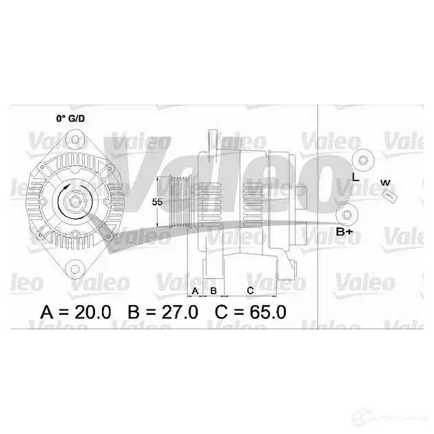 Генератор VALEO A13VI216 436733 254198 8 226230 - Изображение 1