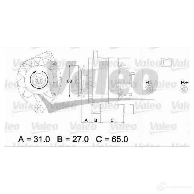 Генератор VALEO 225981 436391 5QSJNB A 14N176