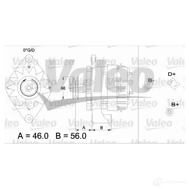 Генератор VALEO 26253 13 433417 225653 516023 - Изображение 1