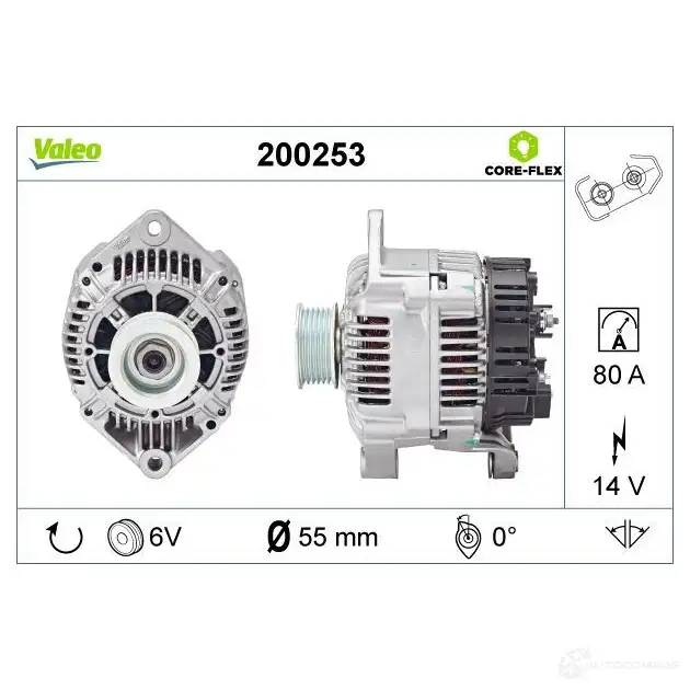 Генератор VALEO 1437852181 O4RD TBM 200253 изображение 0