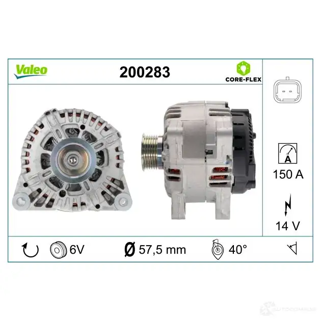 Генератор VALEO 0 RULN 1437853434 200283 изображение 0