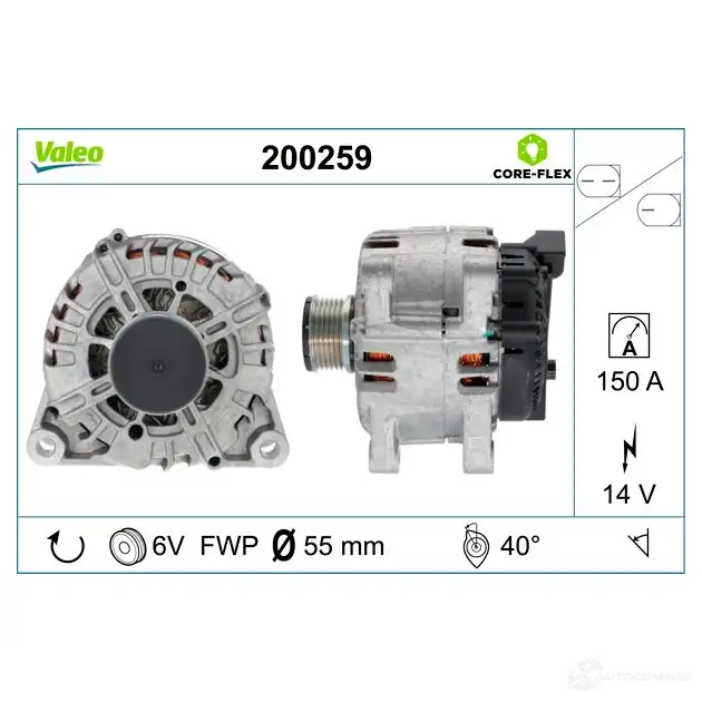 Генератор VALEO 1437853439 200259 3E NSB - Изображение 1