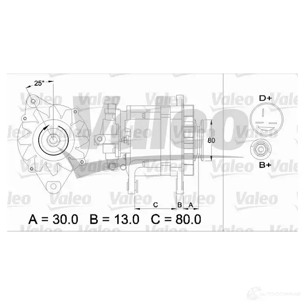 Генератор VALEO TA000A6 2901 8I425KS 436724 226221 изображение 0