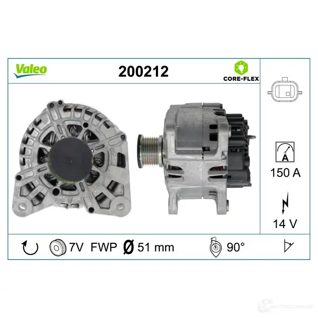 Генератор VALEO 1437852847 H3V LR 200212 - Изображение 1
