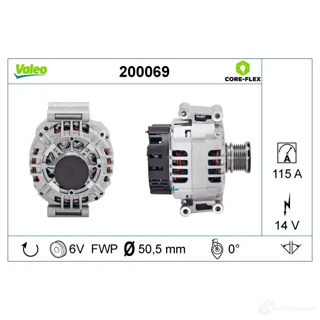 Генератор VALEO U JD6NG 200069 1437851049