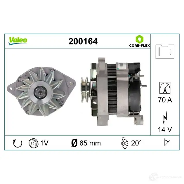 Генератор VALEO 200164 1437853322 KK3ZE L изображение 0