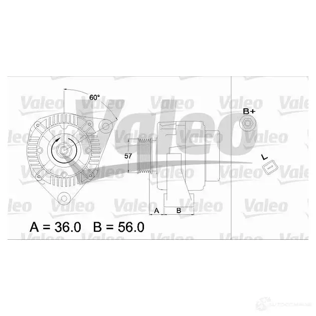 Генератор VALEO 437223 226357 254 2318 SG12B022 - Изображение 1