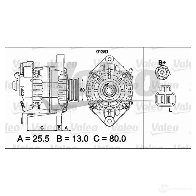 Генератор VALEO VA666 226547 437501 62 5563 - Изображение 1