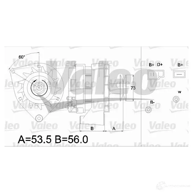 Генератор VALEO 9AR2519F 9AR2511 F 436208 225856 изображение 0