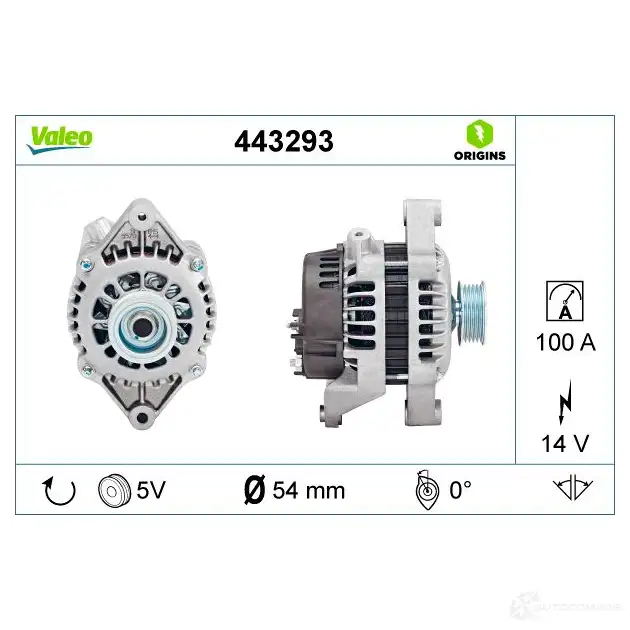 Генератор VALEO 1437851983 BQAL5F Z 443293 изображение 0