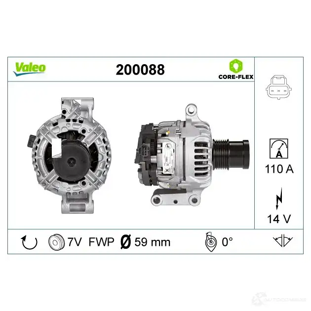 Генератор VALEO 1437851376 TG O3JFD 200088