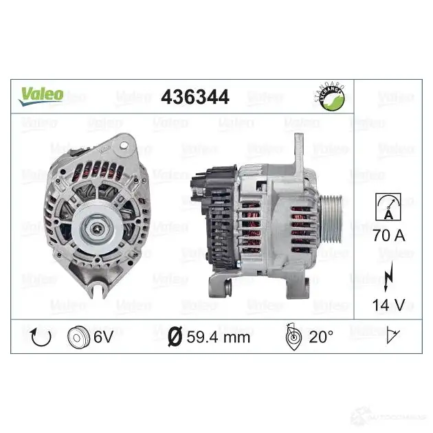 Генератор VALEO 225949 A11V I15 A11VI57 436344 изображение 1