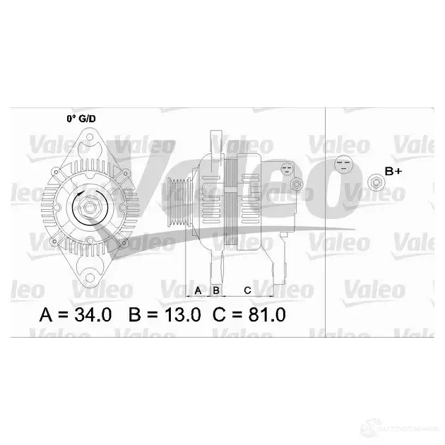 Генератор VALEO R4O2 T7 226301 437158 3276424371584 изображение 0