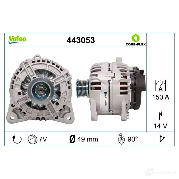 Генератор VALEO 443053 P8 INLJC 1424242194 3276424430533 изображение 3