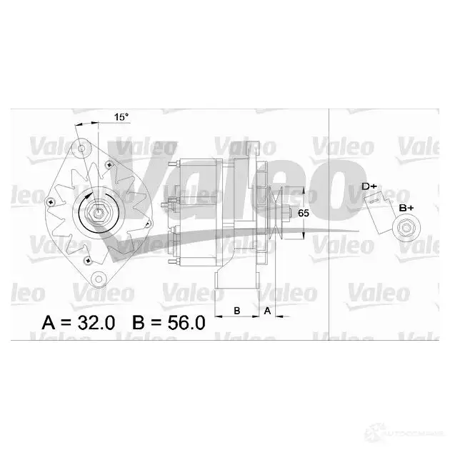 Генератор VALEO DAGH XLE 3276424367266 436726 226223 изображение 0