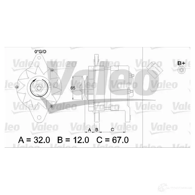 Генератор VALEO 3276424365255 436525 QXD 801 226082 изображение 0