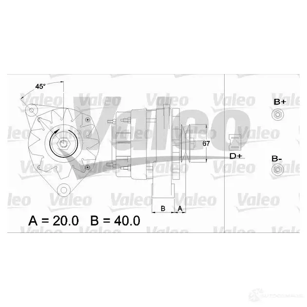 Генератор VALEO 225652 513009A 433416 51 3009 - Изображение 1