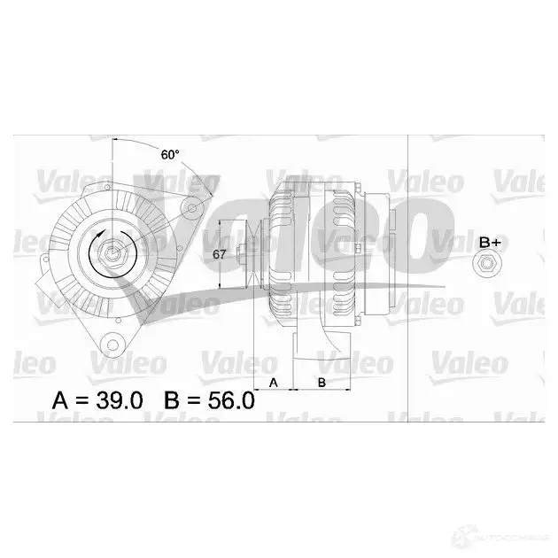 Генератор VALEO 437191 A11VI101 226329 25 42287 - Изображение 1