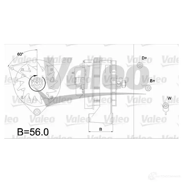 Генератор VALEO 225892 9AR279 9G 436265 3CFOX изображение 0