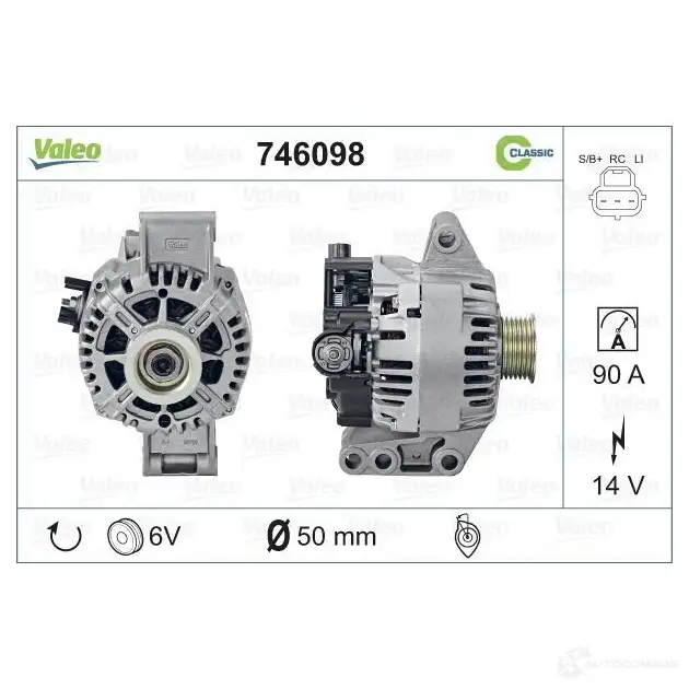 Генератор VALEO 3276427460988 HTF ZBL 237630 746098