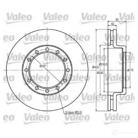 Тормозной диск VALEO DF 934 187023 220132 90XDPC
