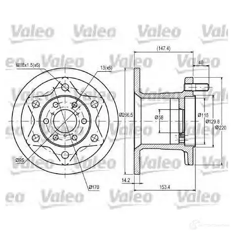 Тормозной диск VALEO 187028 F3AAGFV DF05 3 220137