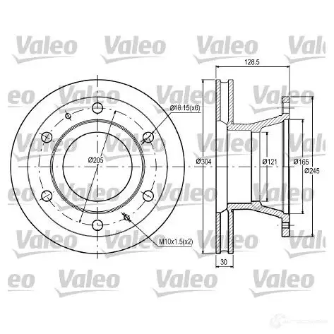Тормозной диск VALEO 187059 220160 DF902 DF 902