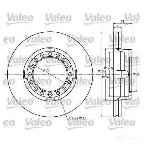 Тормозной диск VALEO 3276421870257 220134 0QFP 3T 187025