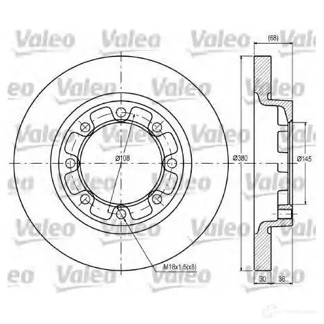 Тормозной диск VALEO 8 7TBZCF 187038 220142 3276421870387