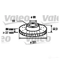 Тормозной диск VALEO 3276421971381 U WSD9 220326 197141 изображение 0