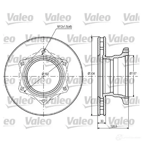 Тормозной диск VALEO 220199 2N795 2L 187106 3276421871063