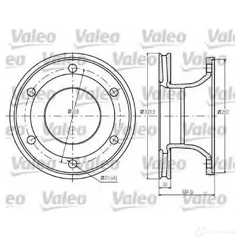 Тормозной диск VALEO DF 998 0W09WZ 187044 220146
