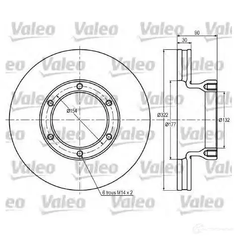 Тормозной диск VALEO 3276421870264 220135 JC IF7 187026