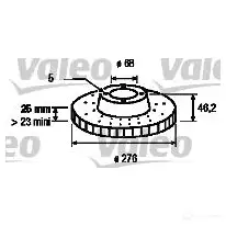 Тормозной диск VALEO 219670 3276421862757 186272 F QSJ7W4
