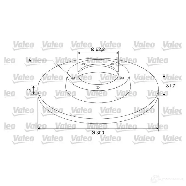 Тормозной диск VALEO 675413 Q9 6SK 1437889439 изображение 0