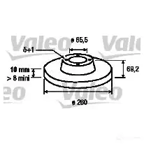 Тормозной диск VALEO 186497 3276421864881 219804 4RHMM U