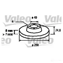 Тормозной диск VALEO 3276421867738 219998 NL9 ZQ 186768