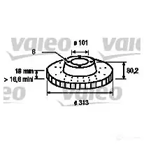 Тормозной диск VALEO 186685 219926 3276421866830 V2 FDU изображение 0