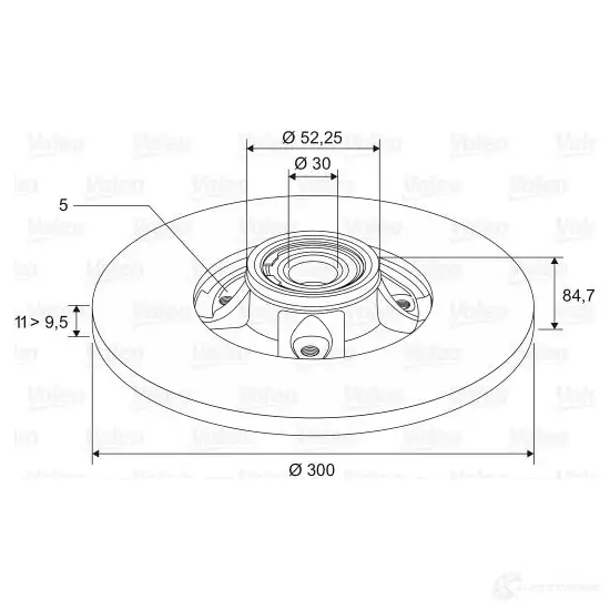 Тормозной диск VALEO 3276421868933 3AV7S Y7 186893 220104 изображение 0